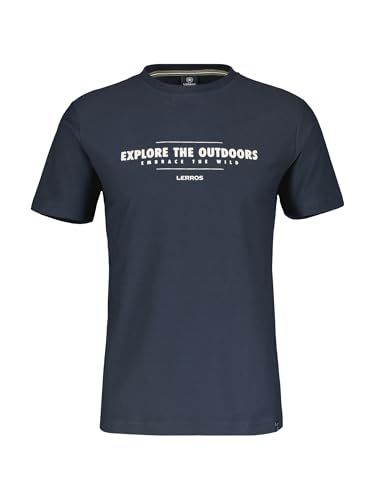 Herren T-Shirt mit Frontprint Classic Navy Größe M von LERROS