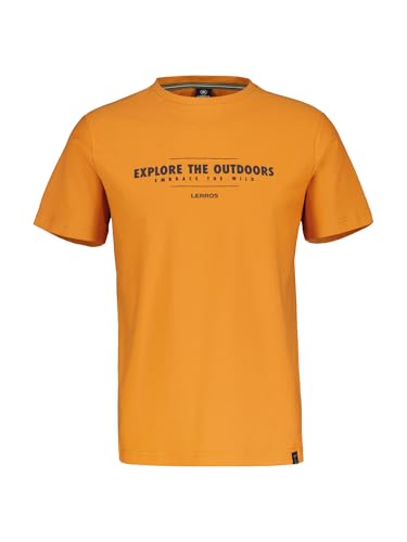 Herren T-Shirt mit Frontprint Pumpkin orange Größe XL von LERROS
