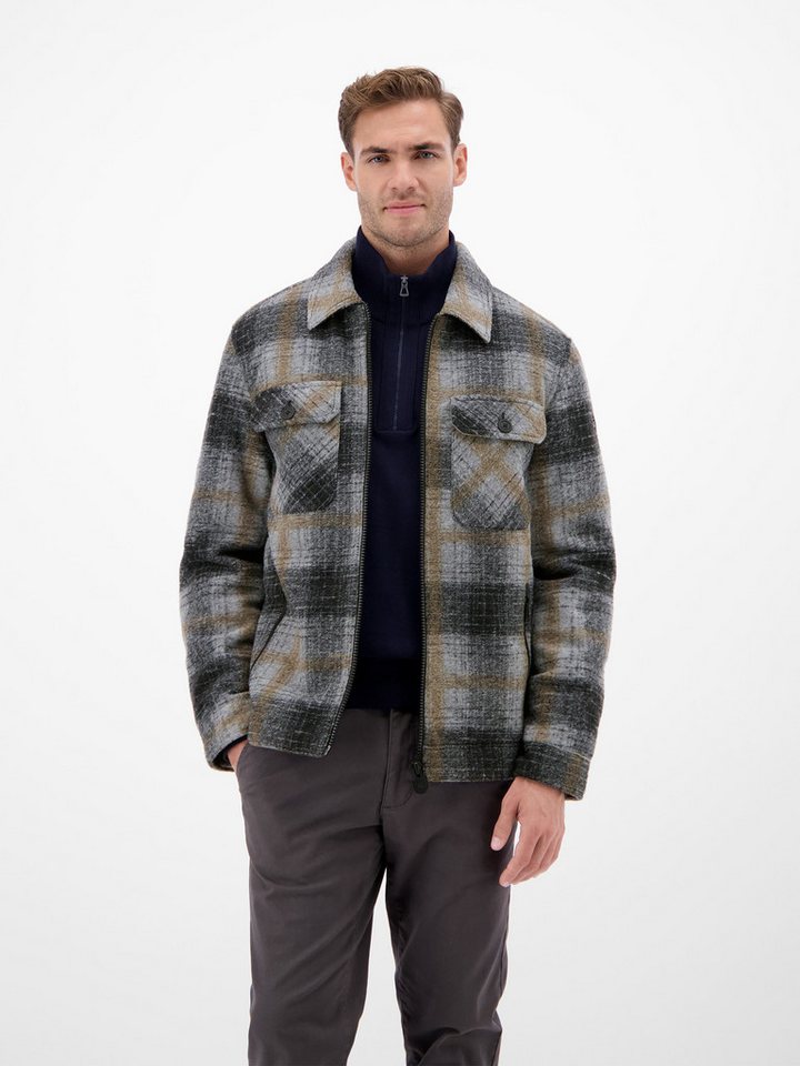 LERROS Blusenjacke Overshirt kariert, mit Reißverschluss von LERROS