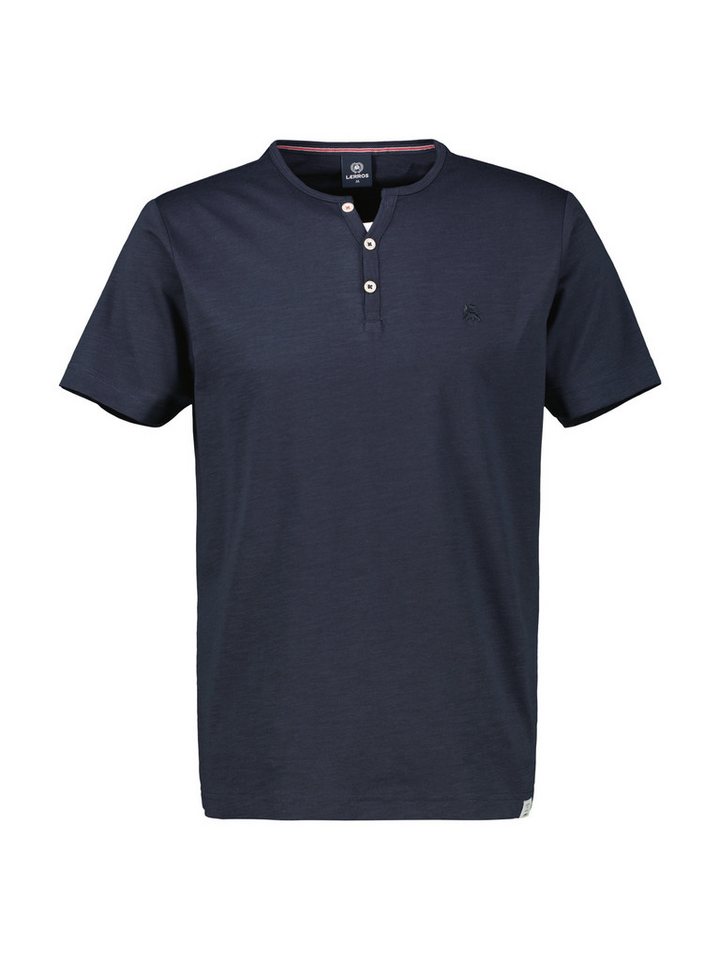 LERROS Henleyshirt mit Logostitching auf der Brust von LERROS