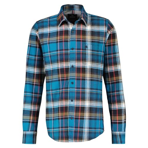 LERROS - Herren Flannelhemd (23O1060), Größe:XL, Farbe:Vivid Blue (449) von LERROS