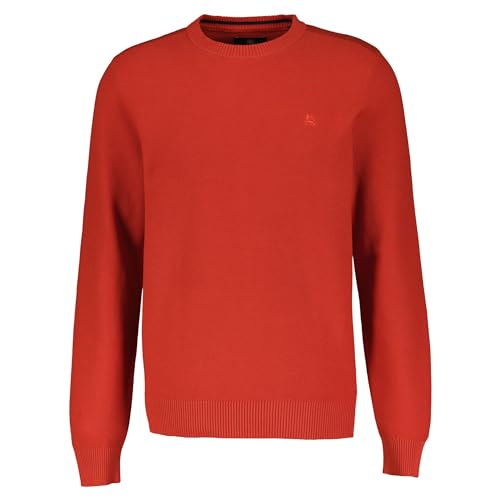 LERROS - Herren Langarm Pullover aus Reiner Baumwolle (2395001), Größe:XXL, Farbe:Lava Red (356) von LERROS