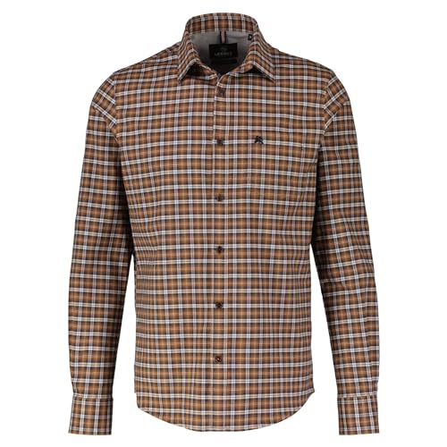 LERROS - Herren Langarmhemd Flanellhemd Regular FIT (23O1058), Größe:L, Farbe:Hazel Brown (760) von LERROS