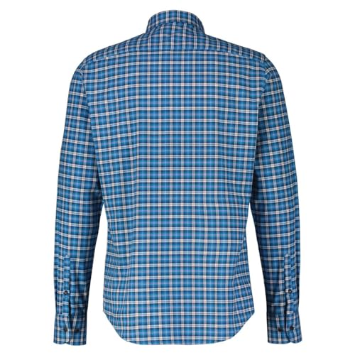 LERROS - Herren Langarmhemd Flanellhemd Regular FIT (23O1058), Größe:L, Farbe:Vivid Blue (449) von LERROS