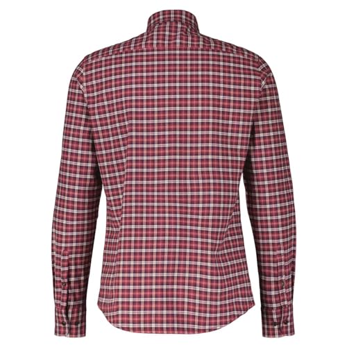LERROS - Herren Langarmhemd Flanellhemd Regular FIT (23O1058), Größe:XXL, Farbe:Ruby Red (360) von LERROS