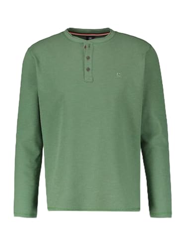 LERROS - Herren Langarmshirt mit Serafinoausschnitt (23D4910), Größe:XXL, Farbe:Sage Green (612) von LERROS