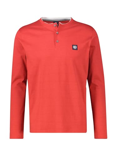 LERROS - Herren Serafino Shirt, Regular Fit, (2584901), Größe:XXL, Farbe:Scandinavian red (344) von LERROS