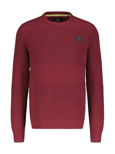 LERROS Herren Strickpullover in lebendiger Strukturoptik deep Garnet red Größe XXL von LERROS