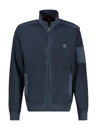 Herren Sweatjacke mit RV und Stehkragen Größe:XL, Farbe:485 Classic Navy von LERROS