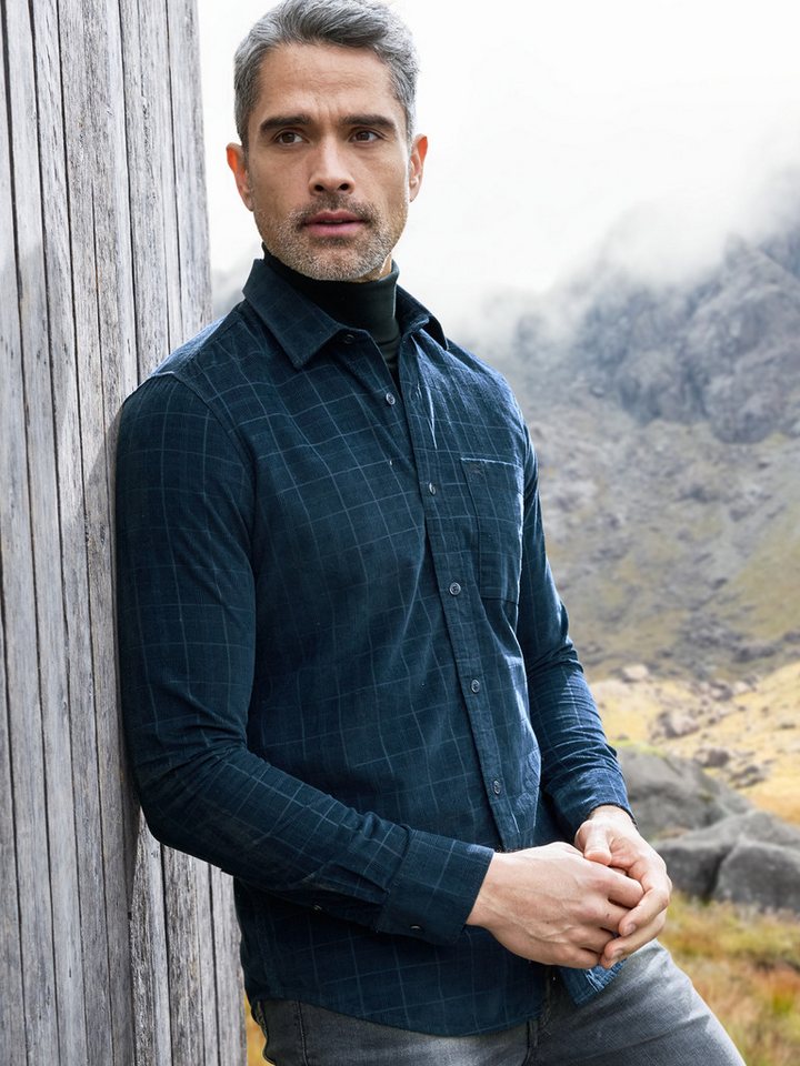 LERROS Karohemd LERROS Kariertes Cordhemd - robuste Struktur für jeden Tag von LERROS