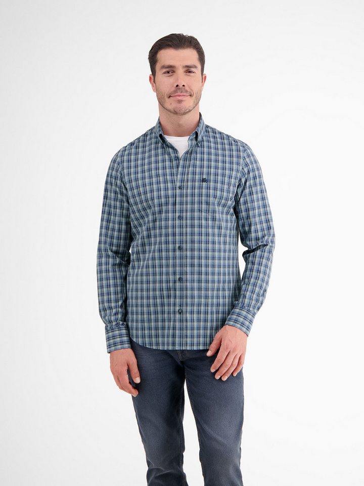 LERROS Karohemd LERROS Kariertes Herrenhemd mit Button-down-Kragen von LERROS