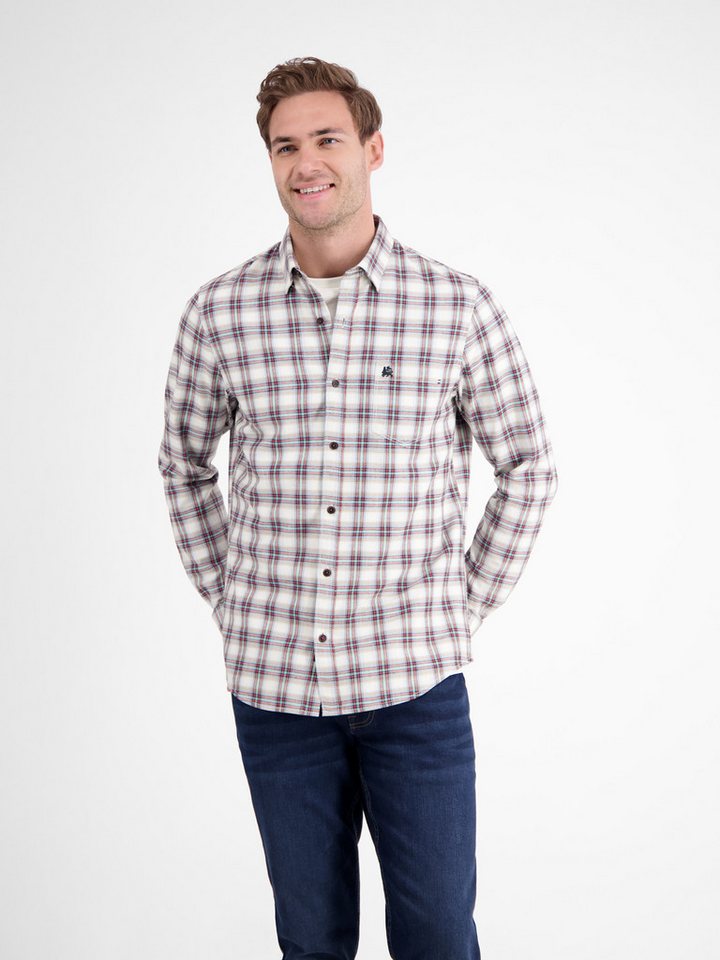 LERROS Karohemd langarm, mit Button-Down-Kragen von LERROS