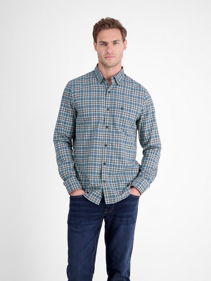 LERROS Karohemd langarm, mit Button-Down-Kragen von LERROS