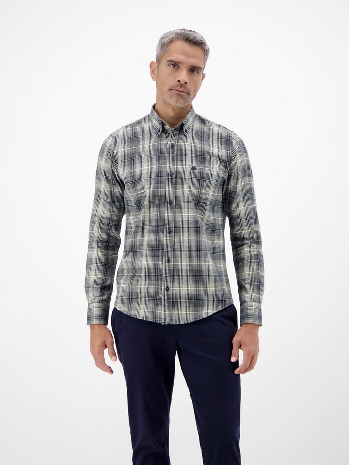 LERROS Karohemd mit Logo Stickerei von LERROS