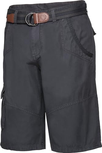 LERROS Kurze Hose Herren inkl. Gürtel, Cargo Shorts Herren aus 100% Baumwolle, sportlich Elegante Bermuda für den Sommer, Rot, Gr. 56 von LERROS