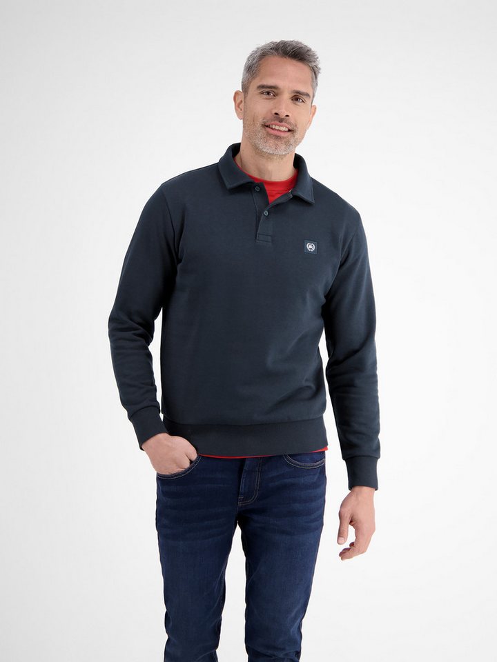 LERROS Langarm-Poloshirt LERROS Sweat-Poloshirt für Herren von LERROS