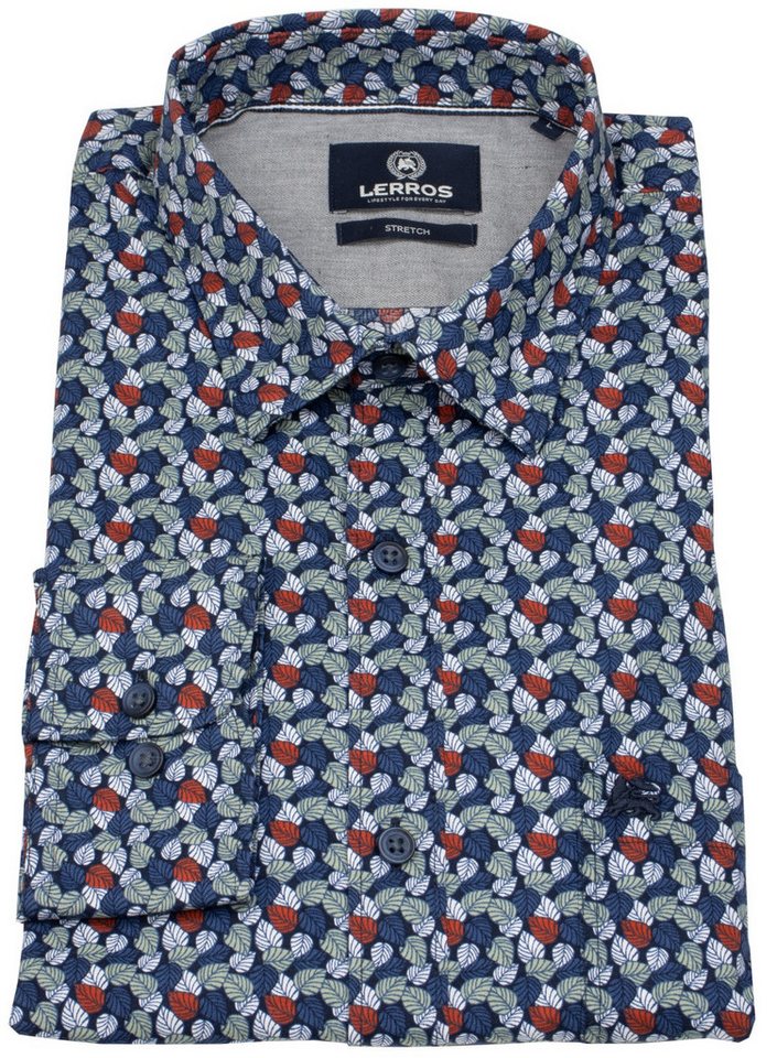 LERROS Langarmhemd Button-Down-Kragen Under Button Down von LERROS