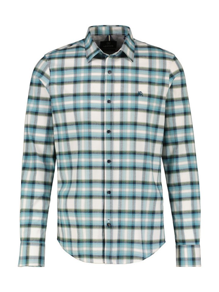 LERROS Langarmhemd Flanellhemd Kariert - Regular Fit von LERROS