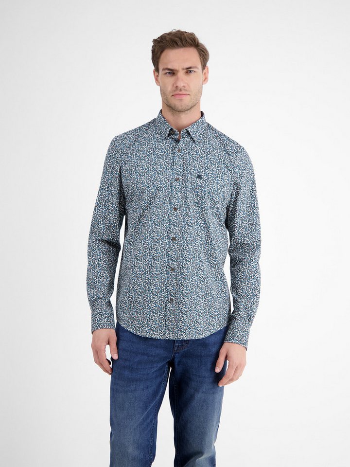 LERROS Langarmhemd LERROS Herren Langarmhemd, modern gemustert von LERROS