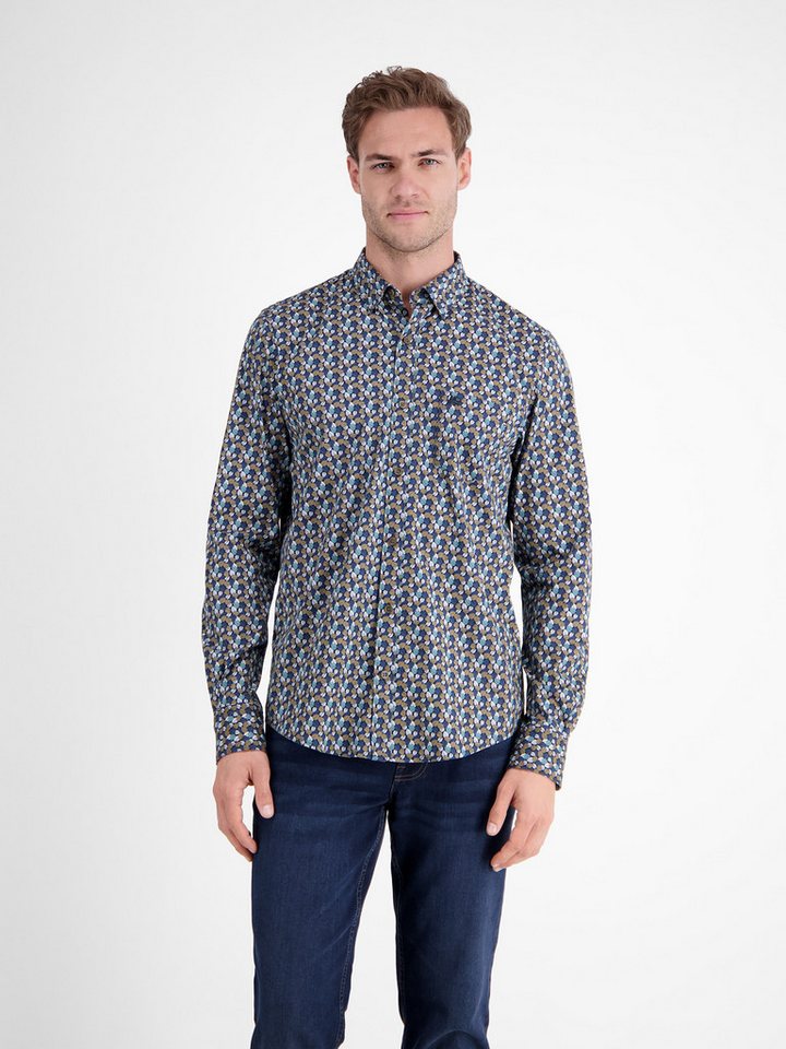 LERROS Langarmhemd LERROS Herren Langarmhemd, modisch gemustert von LERROS