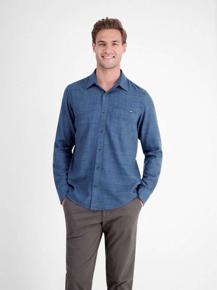 LERROS Langarmhemd LERROS Herrenhemd, Fancy-Twill von LERROS
