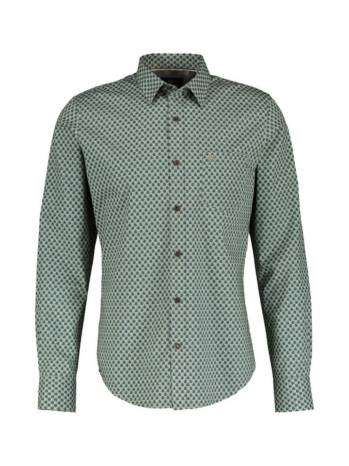 LERROS Langarmhemd LERROS Herrenhemd, tonal gemustert, Kent-Kragen von LERROS