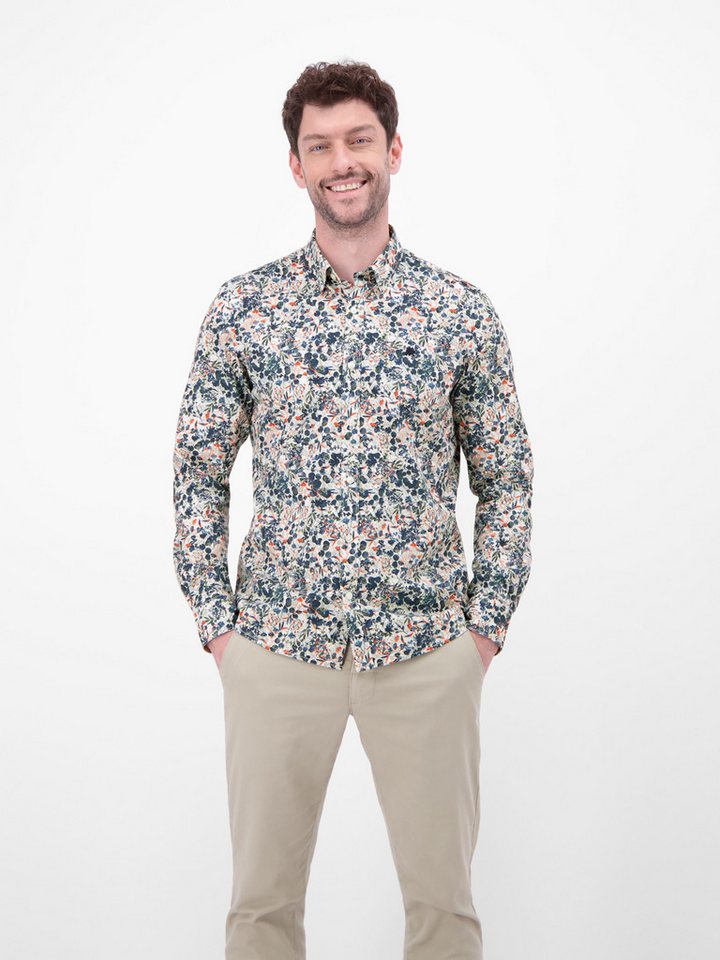 LERROS Langarmhemd LERROS Langarmhemd mit floralem Alloverprint von LERROS