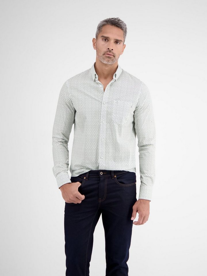 LERROS Langarmhemd LERROS Poplinhemd mit Minimal-Alloverprint LERROS Langarmhemd LERROS Poplinhemd mit Minimal-Alloverprint von LERROS