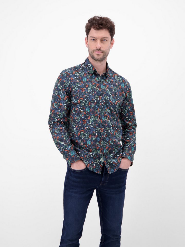 LERROS Langarmhemd mit Allover-Print, geblümt von LERROS