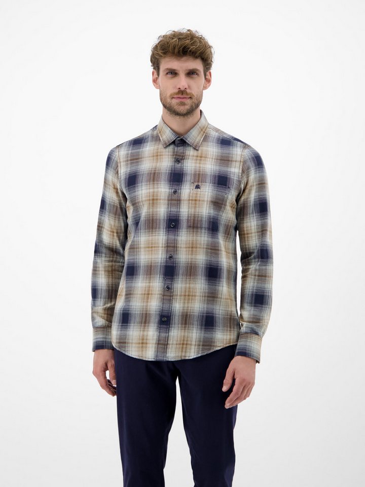 LERROS Langarmhemd mit Karo Muster von LERROS