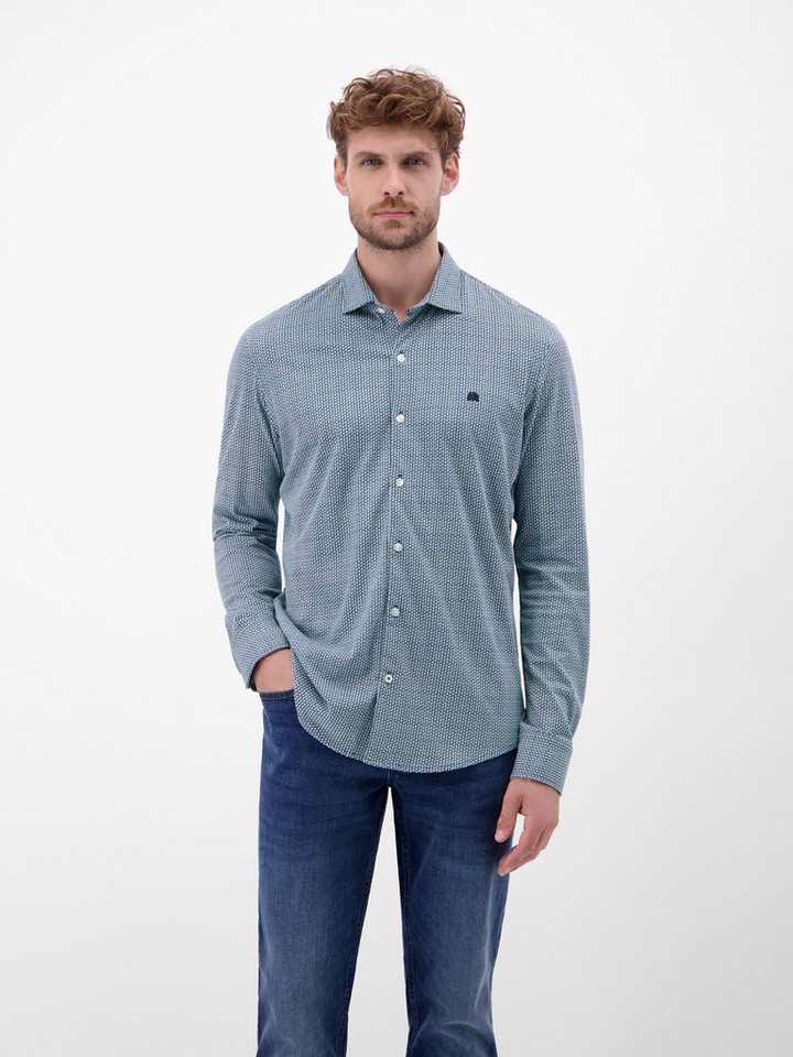 LERROS Langarmhemd mit Logo Stickerei von LERROS