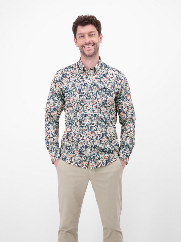 LERROS Langarmhemd mit Minimal-Print, geblümt von LERROS