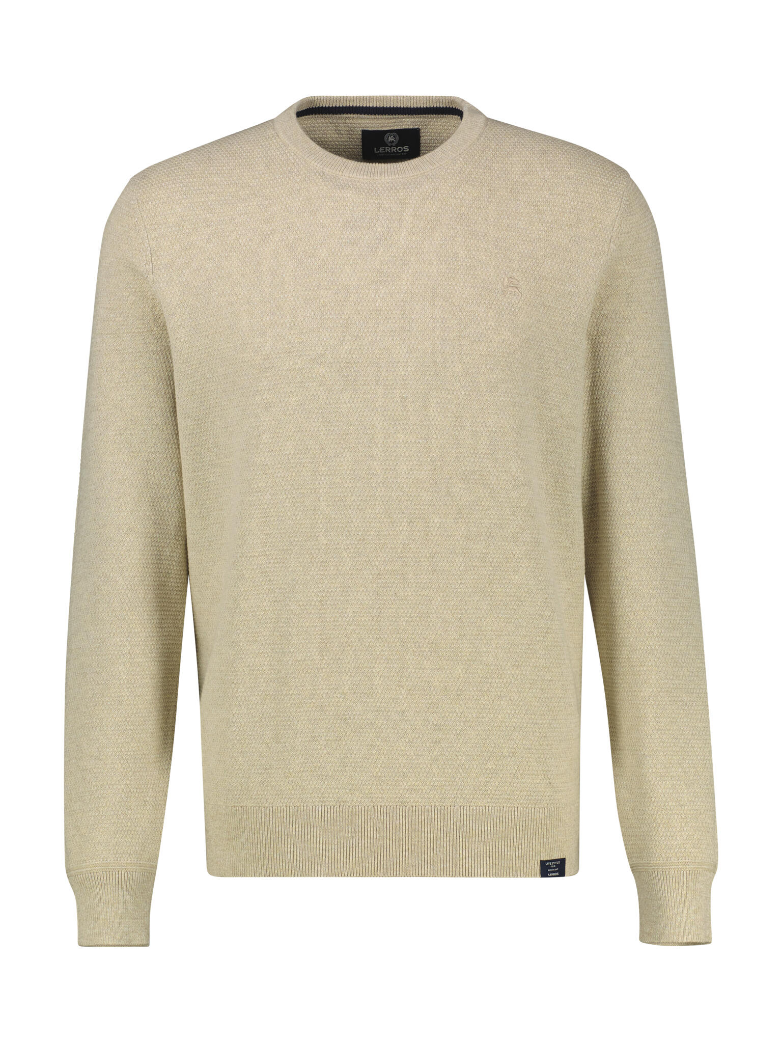 LERROS - O-NECK BUENDCHEN tender beige melange - Gr. - XXL von LERROS