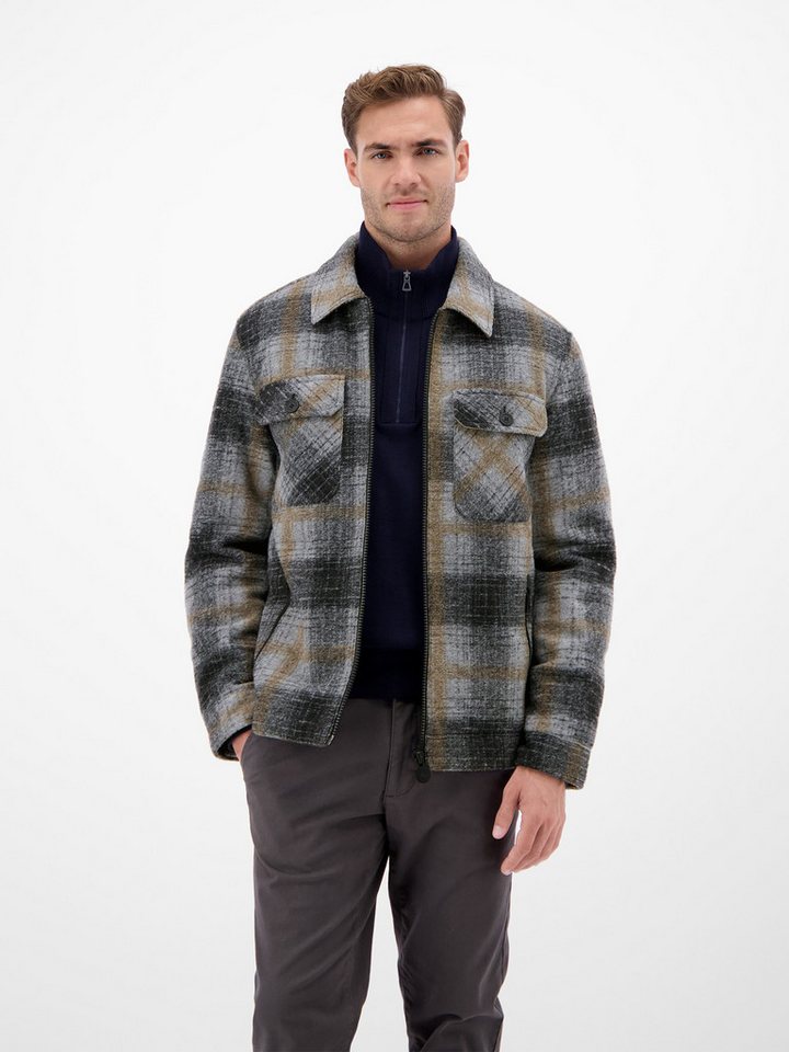 LERROS Outdoorjacke LERROS Karierte Outdoor-Hemdjacke in Woll-Optik Keine Angabe von LERROS