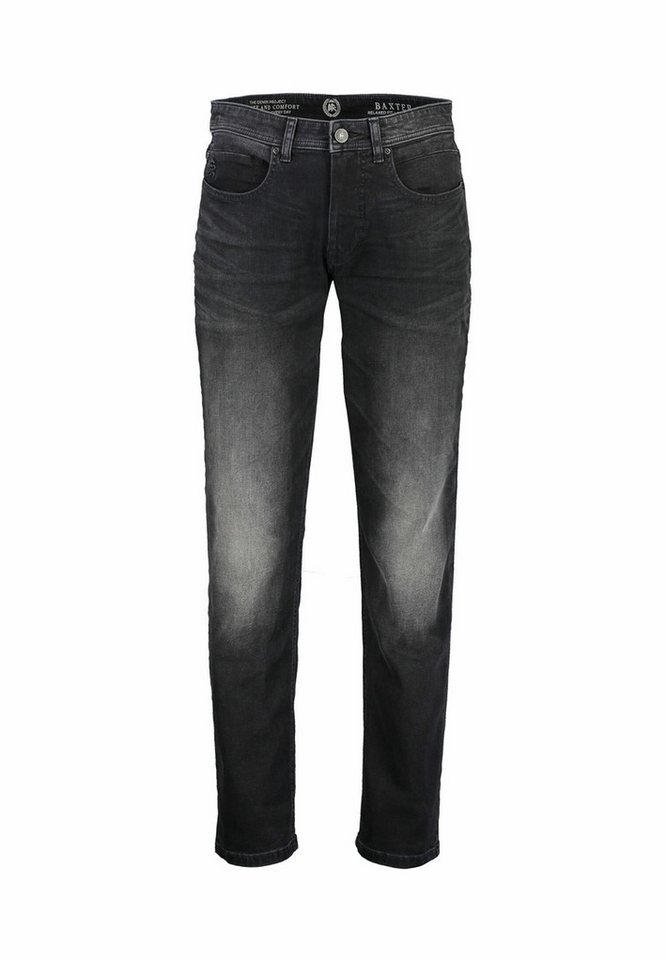 LERROS Relaxhose LERROS BAXTER 5-Pocket-Denim im Used-Look, RELAXED FIT, black von LERROS