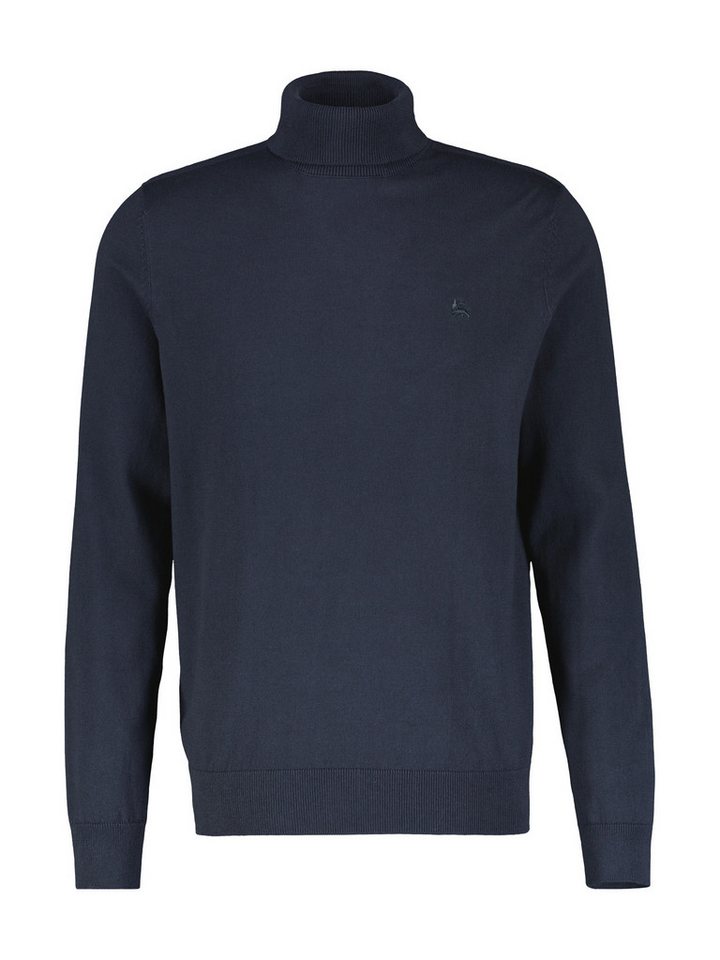 LERROS Rollkragenpullover mit Logostickerei von LERROS