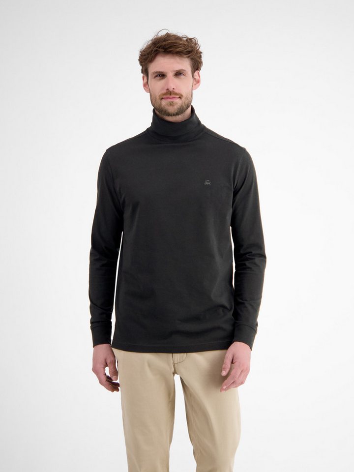 LERROS Rollkragenshirt mit Logo Stickerei von LERROS