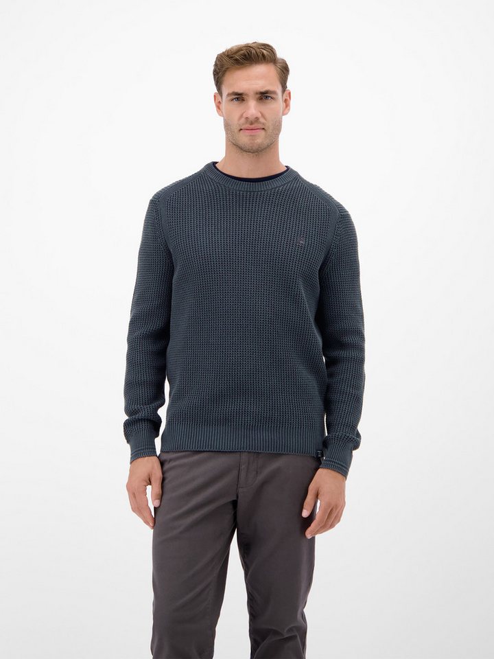 LERROS Rundhalspullover in sportiver Struktur von LERROS