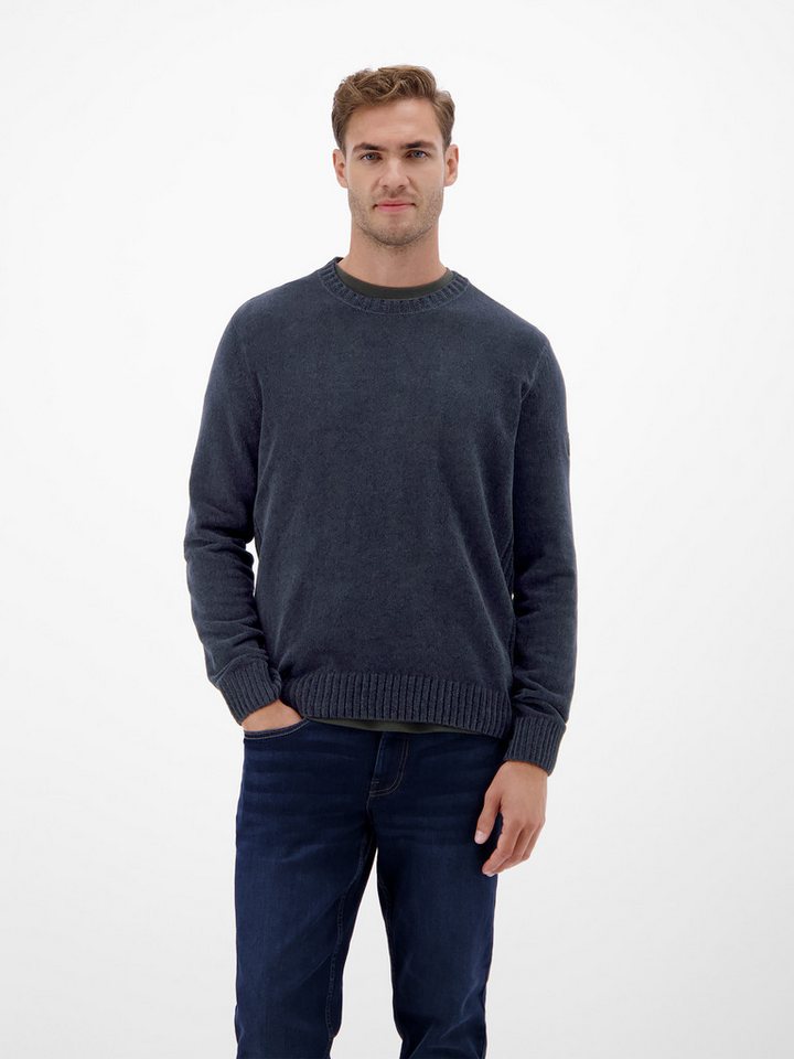 LERROS Rundhalspullover langarm und mit breiten Strickbündchen von LERROS