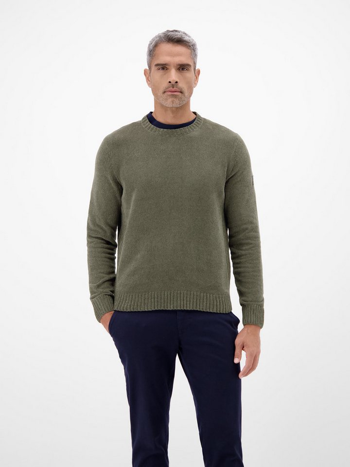 LERROS Rundhalspullover langarm und mit breiten Strickbündchen von LERROS