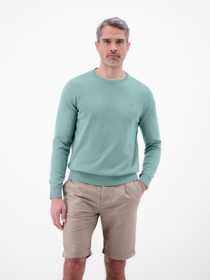 LERROS Strickpullover Herren Strickpullover aus Baumwolle mit Crewneck Ausschnitt Weicher Strick-Pullover, Rundhalsausschnitt, lange Ärmel, pflegeleicht von LERROS