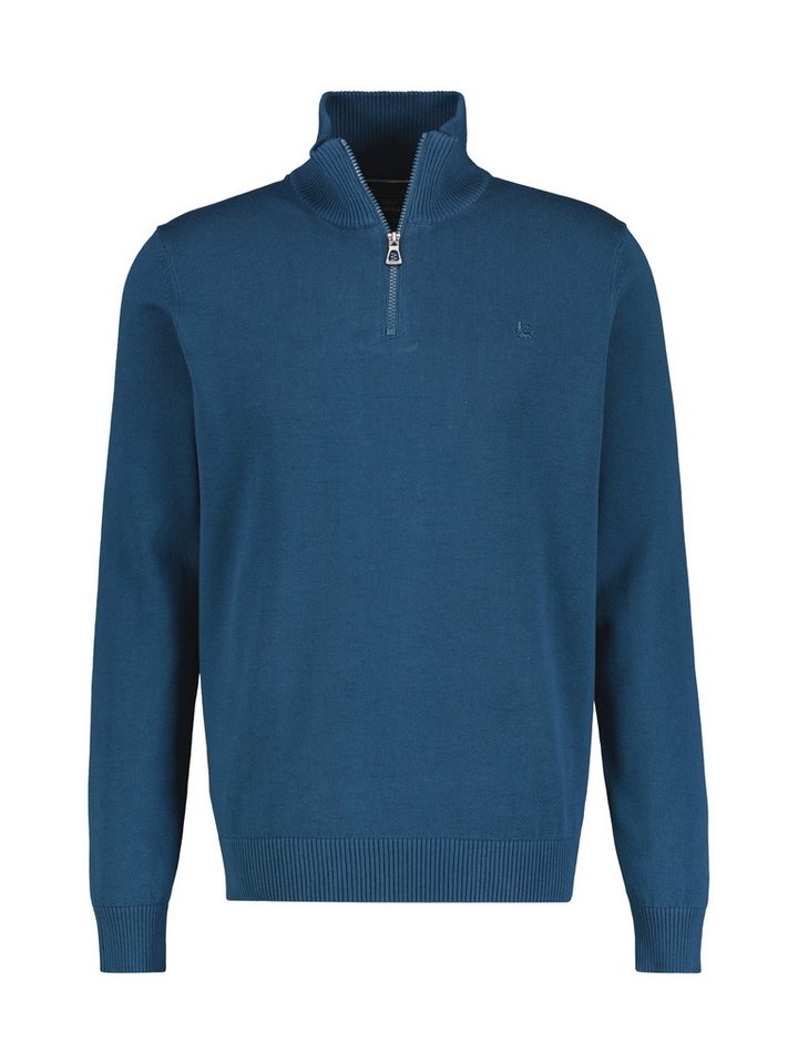 LERROS Strickpullover LERROS Flachstrick-Troyer mit Reißverschlusskragen von LERROS