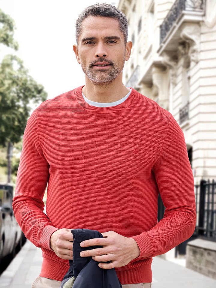 LERROS Strickpullover LERROS Leichter Strickpullover mit schmaler Rippstruktur LERROS Strickpullover LERROS Leichter Strickpullover mit schmaler Rippstruktur von LERROS