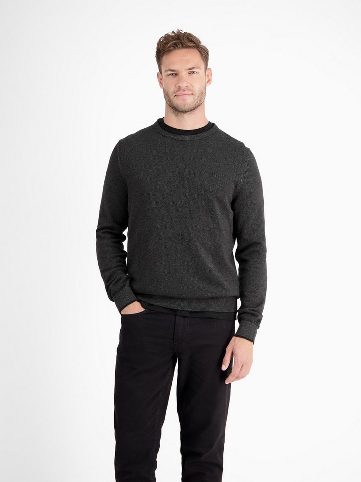 LERROS Strickpullover LERROS Leichter Strickpullover mit schmaler Rippstuktur von LERROS