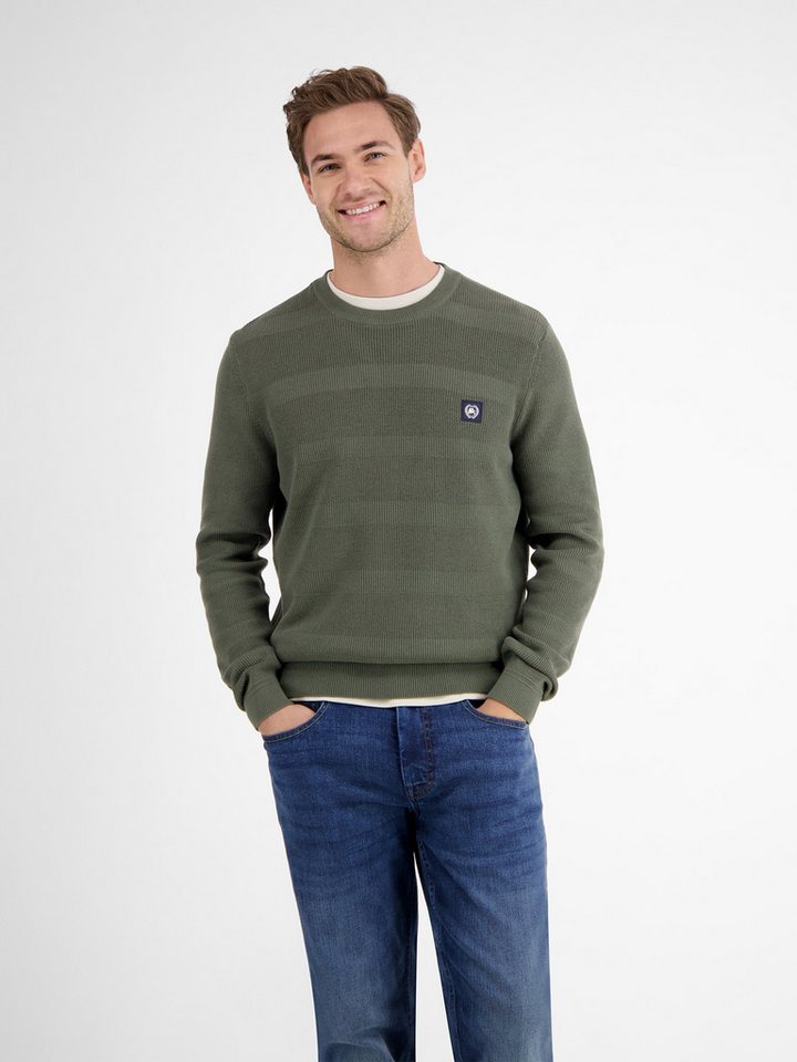 LERROS Strickpullover mit Logo Stickerei von LERROS