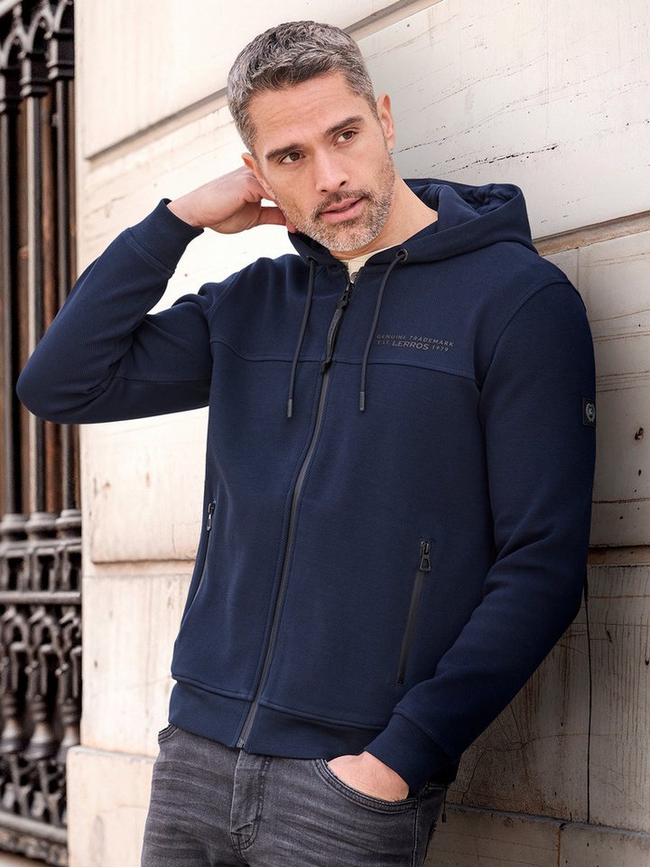 LERROS Sweatjacke LERROS Sweatjacke mit Kapuze von LERROS