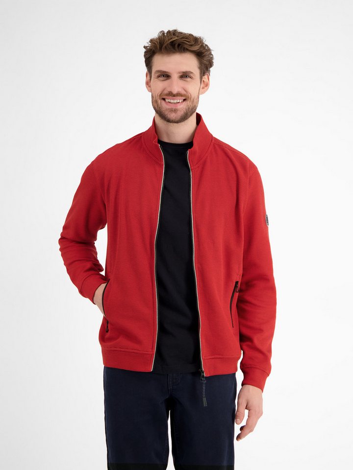 LERROS Sweatjacke LERROS Unifarbene Sweatjacke für Herren von LERROS