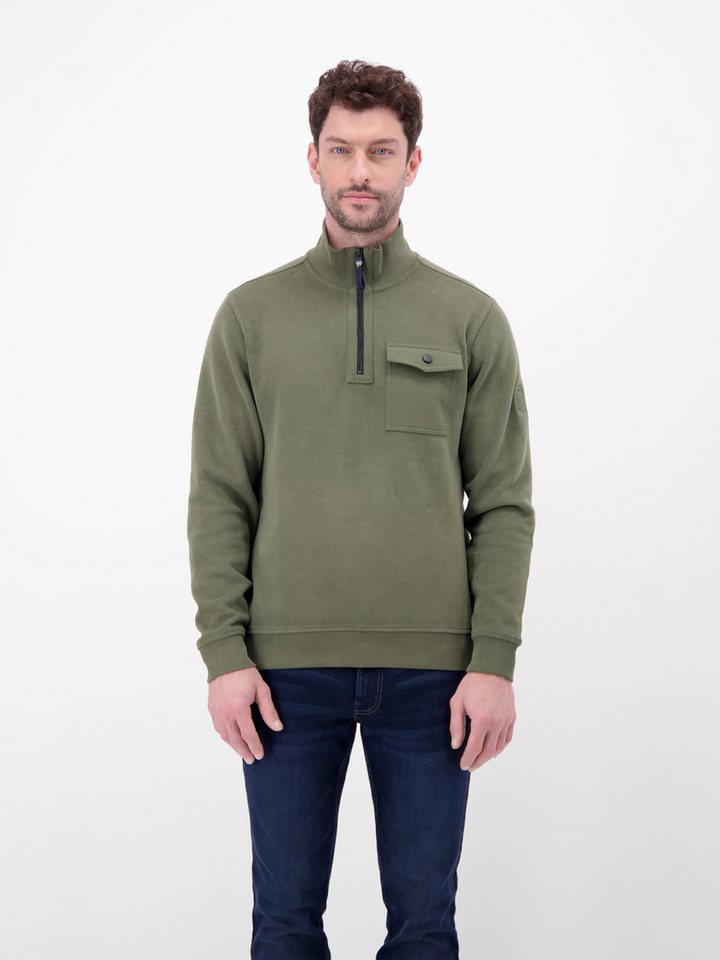 LERROS Sweatshirt LERROS Herren Troyer, stylisch-legér von LERROS