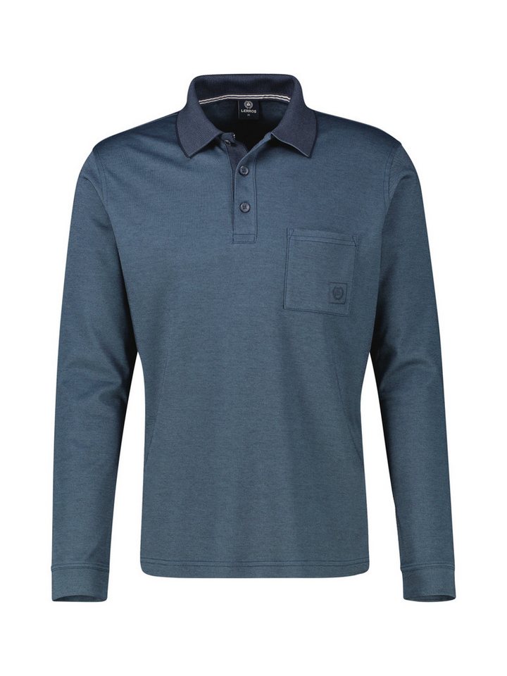 LERROS Sweatshirt LERROS Langarm Polo mit Brusttasche aus Baumwollmix von LERROS