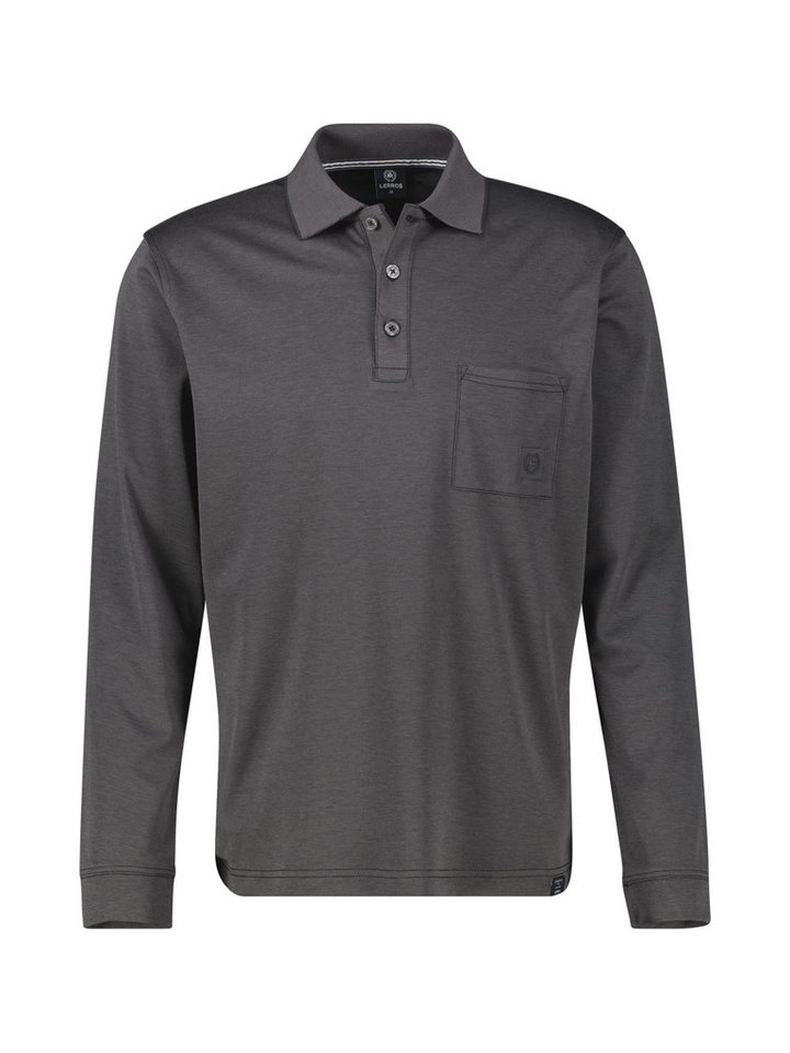 LERROS Sweatshirt LERROS Langarm Polo mit Brusttasche aus Baumwollmix von LERROS